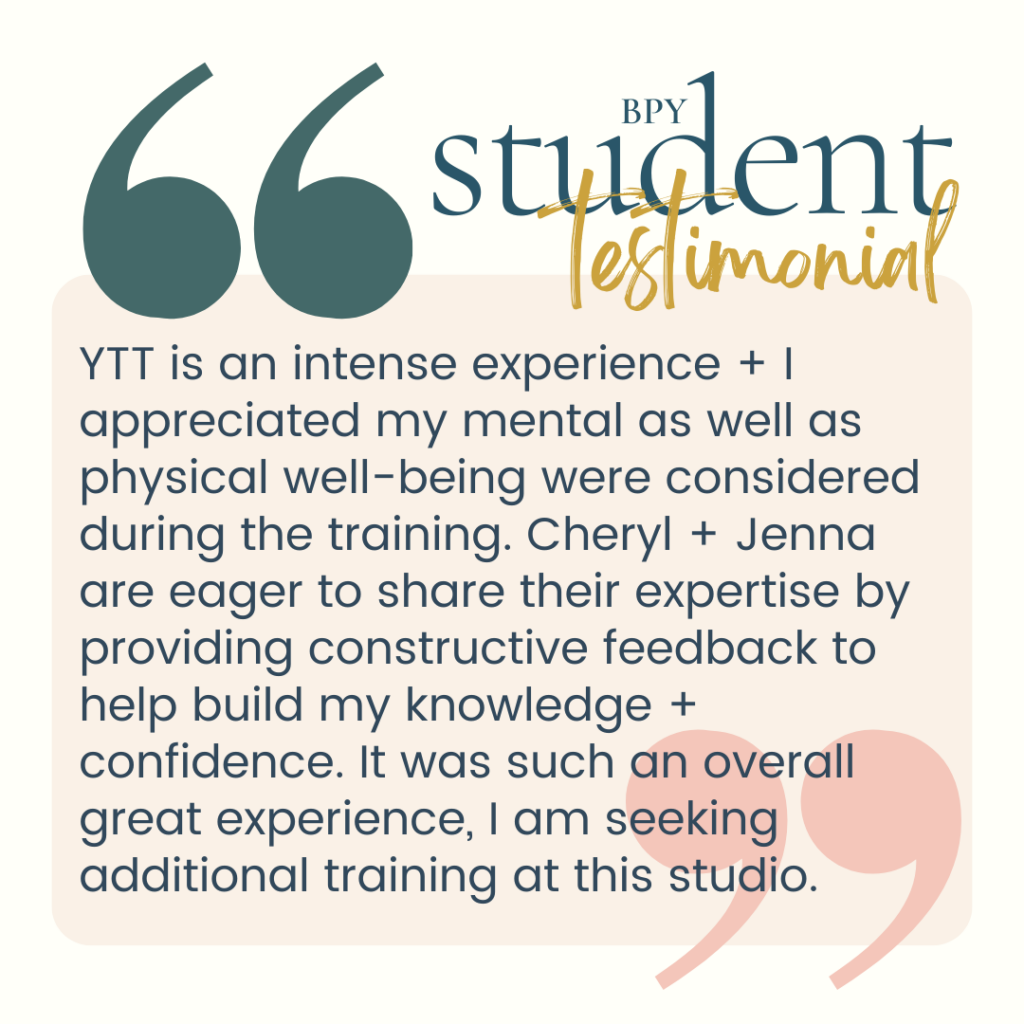 Testimonial 200 hour vinyasa yoga teacher training